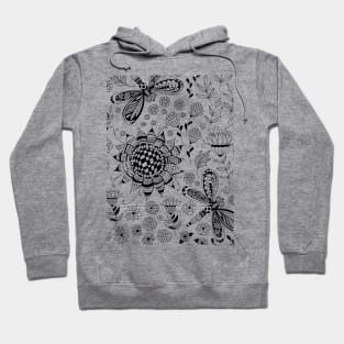 Dragonflies and flowers Hoodie